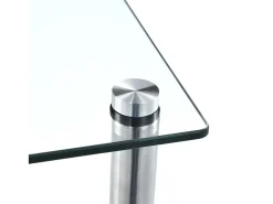 Estantería 3 niveles cristal templado transparente 40x40x67 cm ES799558