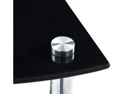 Estantería 5 niveles cristal templado negro 30x30x130 cm ES652947