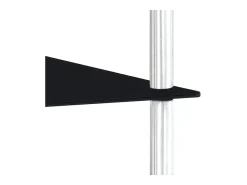 Estantería 3 niveles cristal templado negro 40x40x67 cm ES947582