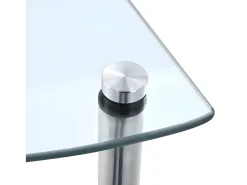 Estantería 5 niveles cristal templado transparente 30x30x130 cm