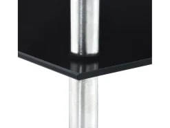 Estantería 3 niveles cristal templado negro 30x30x67 cm ES830836