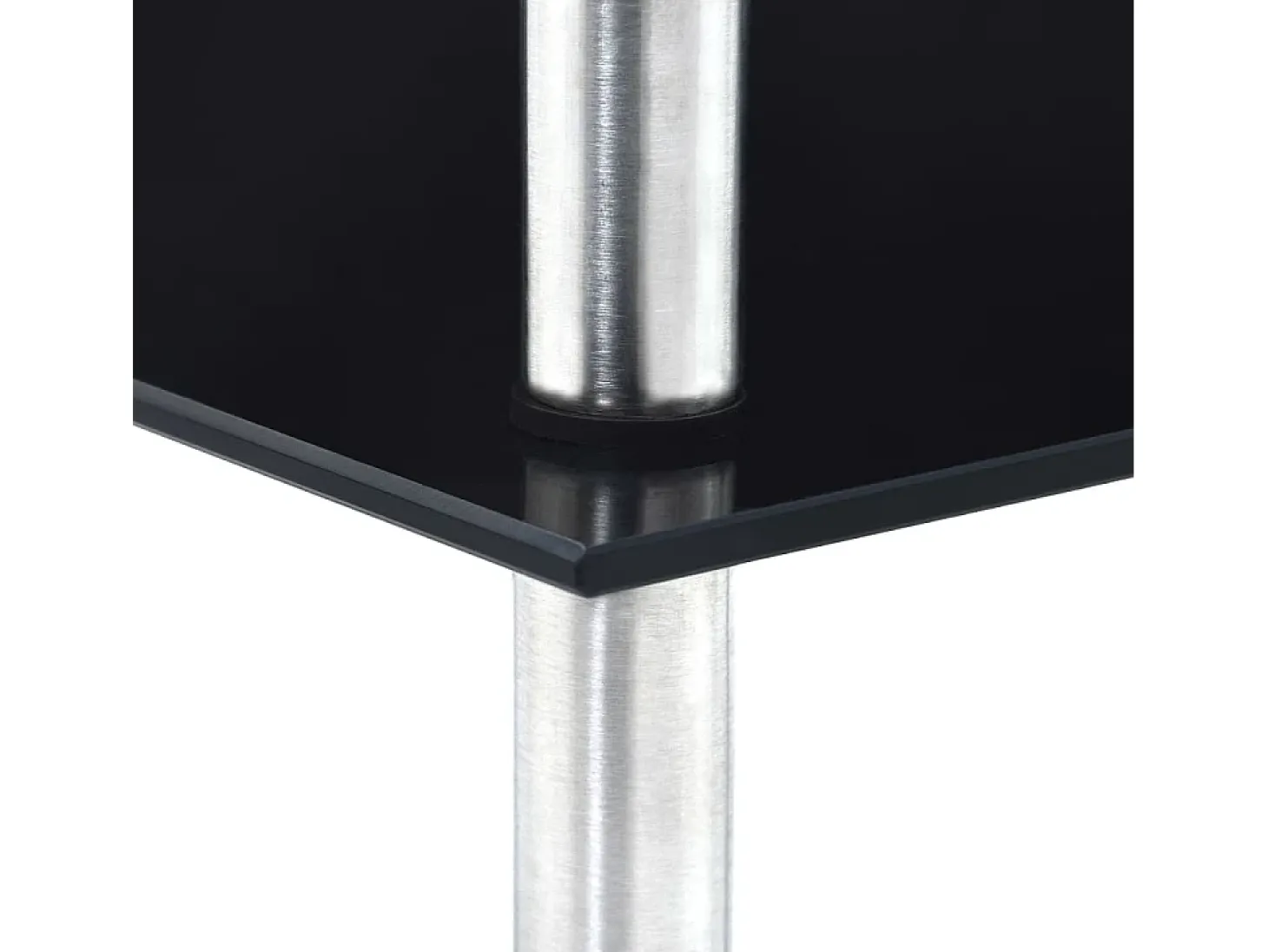 Estantería 3 niveles cristal templado negro 30x30x67 cm ES830836