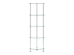Estantería 5 niveles cristal templado transparente 30x30x130 cm ES938258