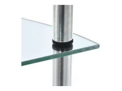 Estantería 5 niveles cristal templado transparente 30x30x130 cm ES938258
