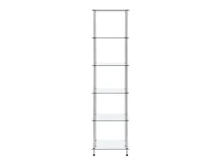 Estantería 6 niveles cristal templado transparente 40x40x160 cm ES239642