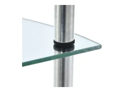 Estantería 3 niveles cristal templado transparente 30x30x67 cm