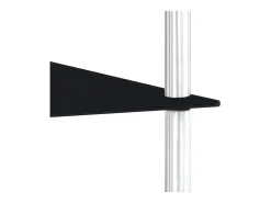 Estantería 4 niveles cristal templado negro 40x40x100 cm