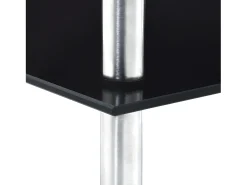 Estantería 5 niveles cristal templado negro 30x30x130 cm