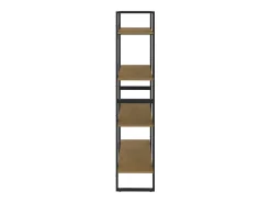 Estantería 4 niveles madera maciza de pino marrón 80x30x140 cm