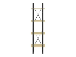 Estantería 4 niveles madera maciza de pino 40x30x140 cm