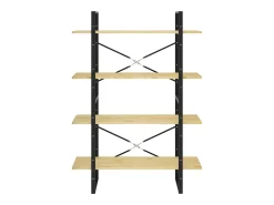 Estantería 4 niveles madera maciza de pino 100x30x140 cm
