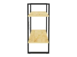 Estantería 2 niveles madera maciza de pino 80x30x70 cm