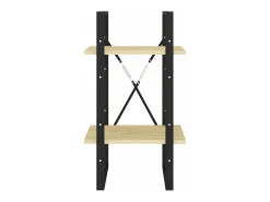 Estantería 2 niveles madera maciza de pino 40x30x70 cm