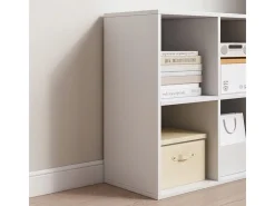 ESTANTERÍA ABIERTA CÓMODA CUBO 2x3 ESPACIOSA BLANCA PARA LIBROS DE OFICINA MODERNA