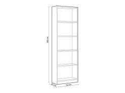 Estantería aglomerado blanco 180x52x25cm