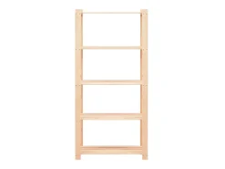 Estantería almacenaje 5 niveles madera pino maciza 250 kg ES758631