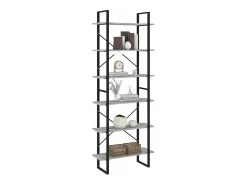 Estantería alta madera contrachapada gris Sonoma 80x30x210 cm