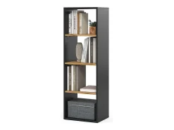 Estantería antracita/roble dorado 40x30x120 tomy