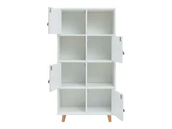 Estantería Anzio Blanca c/ 4 Puertas y 4 Estantes