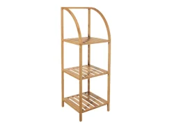 Estantería Arqueada en Bambú con 3 Niveles Canoply 110.5x37x35cm Thinia Home