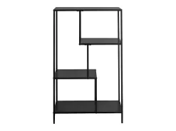 Estantería asimétrica de metal con 4 estanterías negro