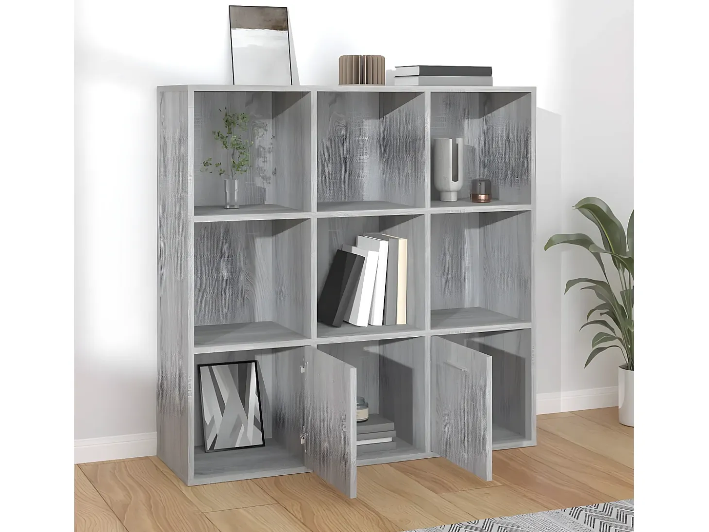 Estantería color gris Sonoma 98x30x98 cm