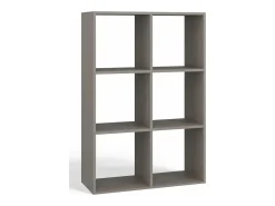 Estantería con 6 estantes - 110 cm - Gris - MALAX