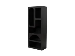 Estantería con 5 estantes estilo contemporáneo - Negro - LUELA