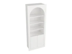 Estantería con 4 estantes y 2 puertas - Blanco - CYMORA