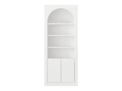 Estantería con 4 estantes y 2 puertas - Blanco - CYMORA