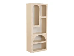 Estantería con 5 huecos - Efecto mármol beige - LUELA
