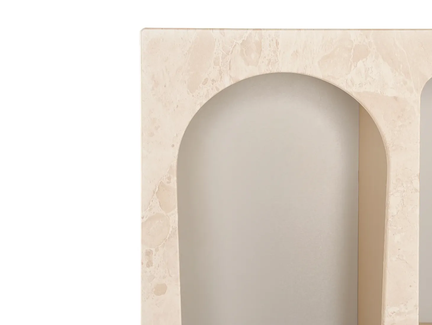 Estantería con 5 huecos - Efecto mármol beige - LUELA