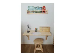 Estantería con barra central de pino Kit Line 60 cm