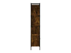 Estantería con puerta madera roble ahumado 44,5x30x154,5 cm