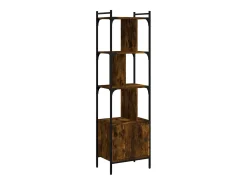 Estantería con puerta madera roble ahumado 44,5x30x154,5 cm