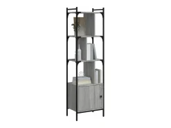 Estantería con puerta madera gris Sonoma 44,5x30x154,5 cm