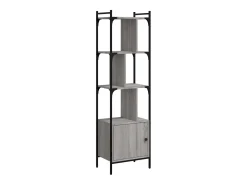 Estantería con puerta madera gris Sonoma 44,5x30x154,5 cm