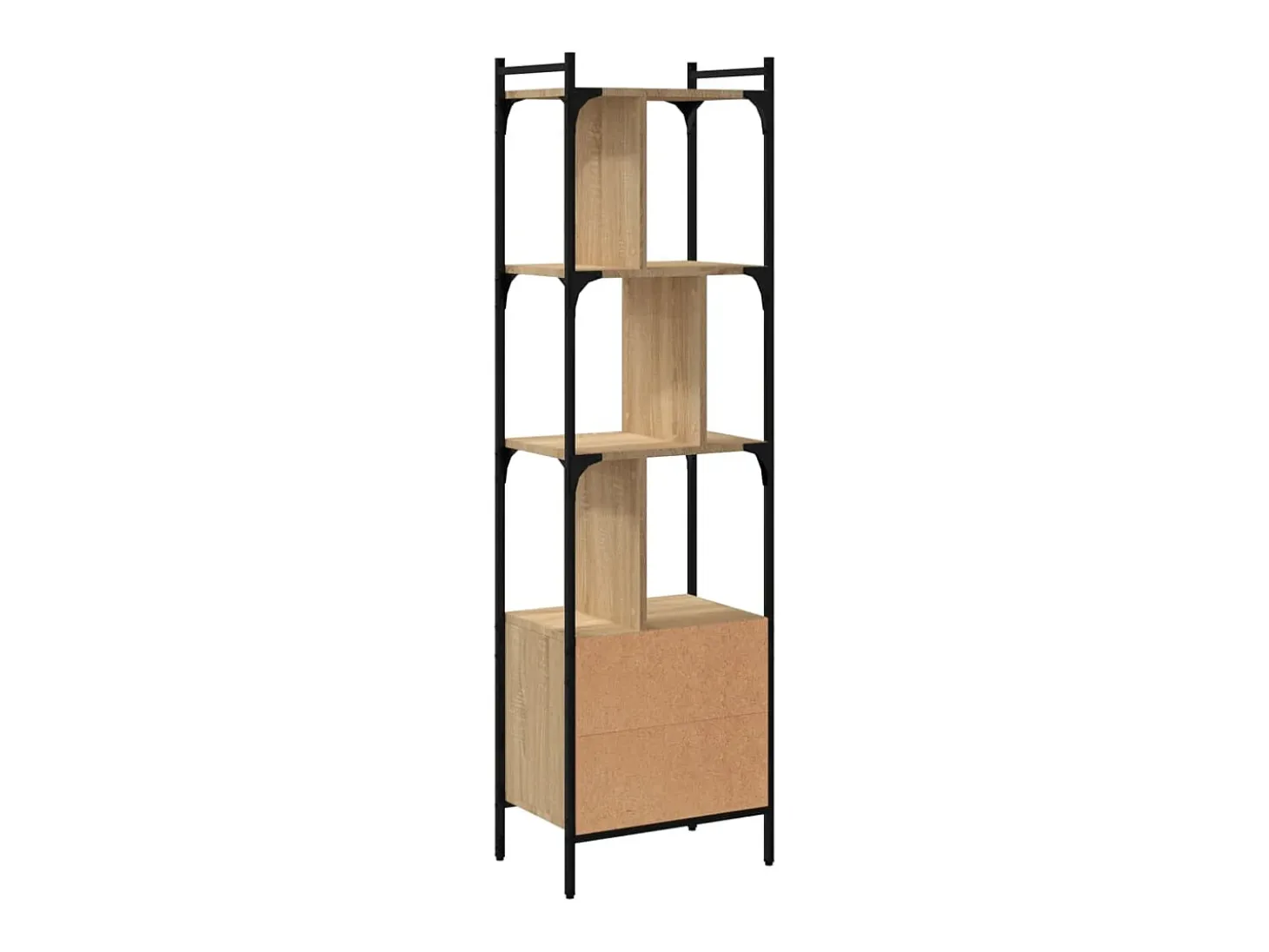 Estantería con puerta madera roble Sonoma 44,5x30x154,5 cm