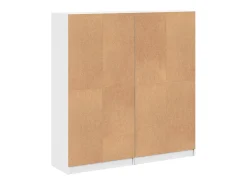 Estantería con puertas madera de ingeniería negro 136x37x142 cm