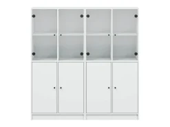 Estantería con puertas madera de ingeniería negro 136x37x142 cm