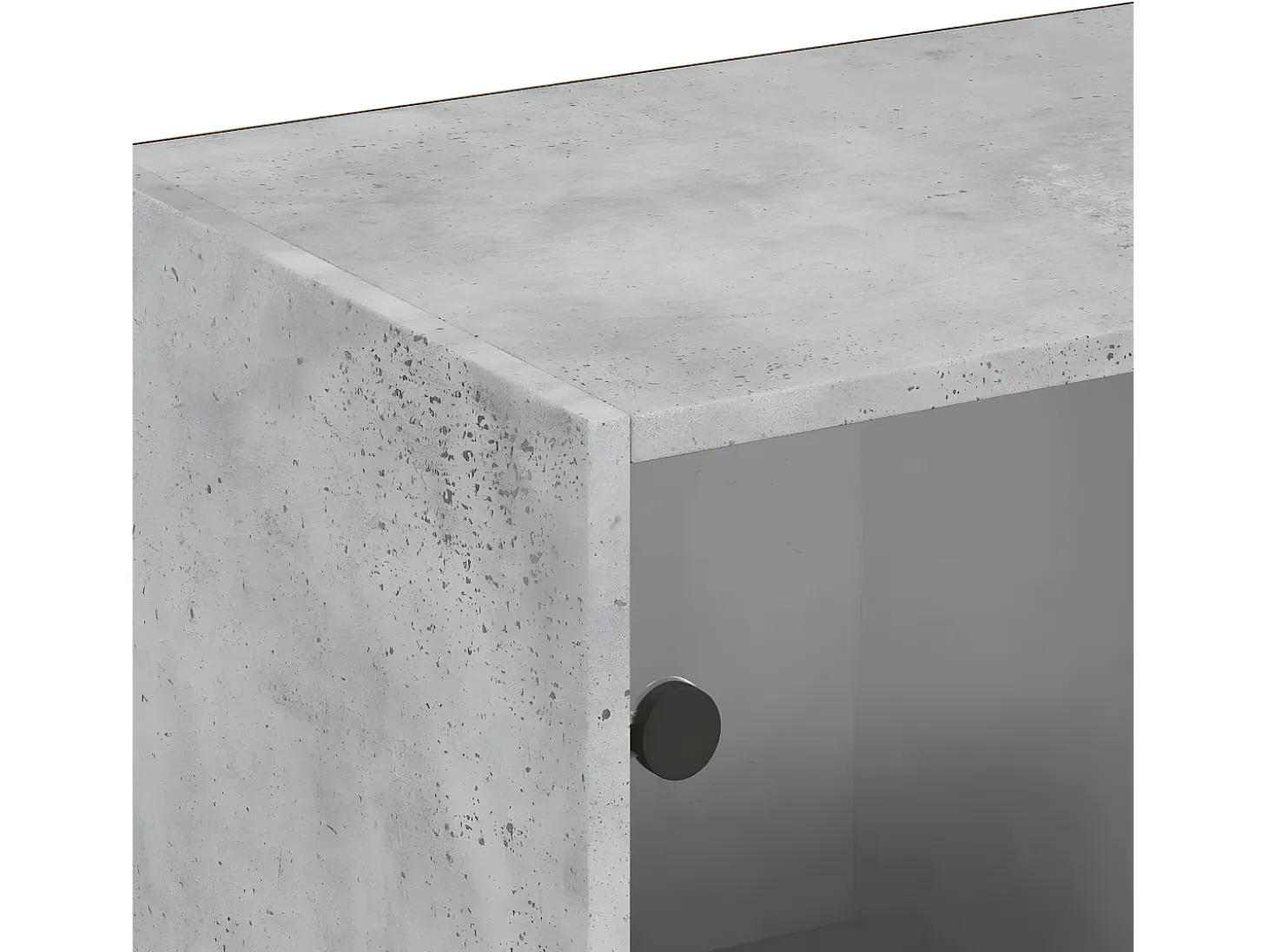 Estantería con puertas madera de ingeniería gris 204x37x75 cm