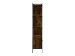 Estantería con puertas madera roble ahumado 76,5x30x154,5 cm