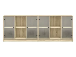 Estantería con puertas madera roble Sonoma 204x37x75 cm