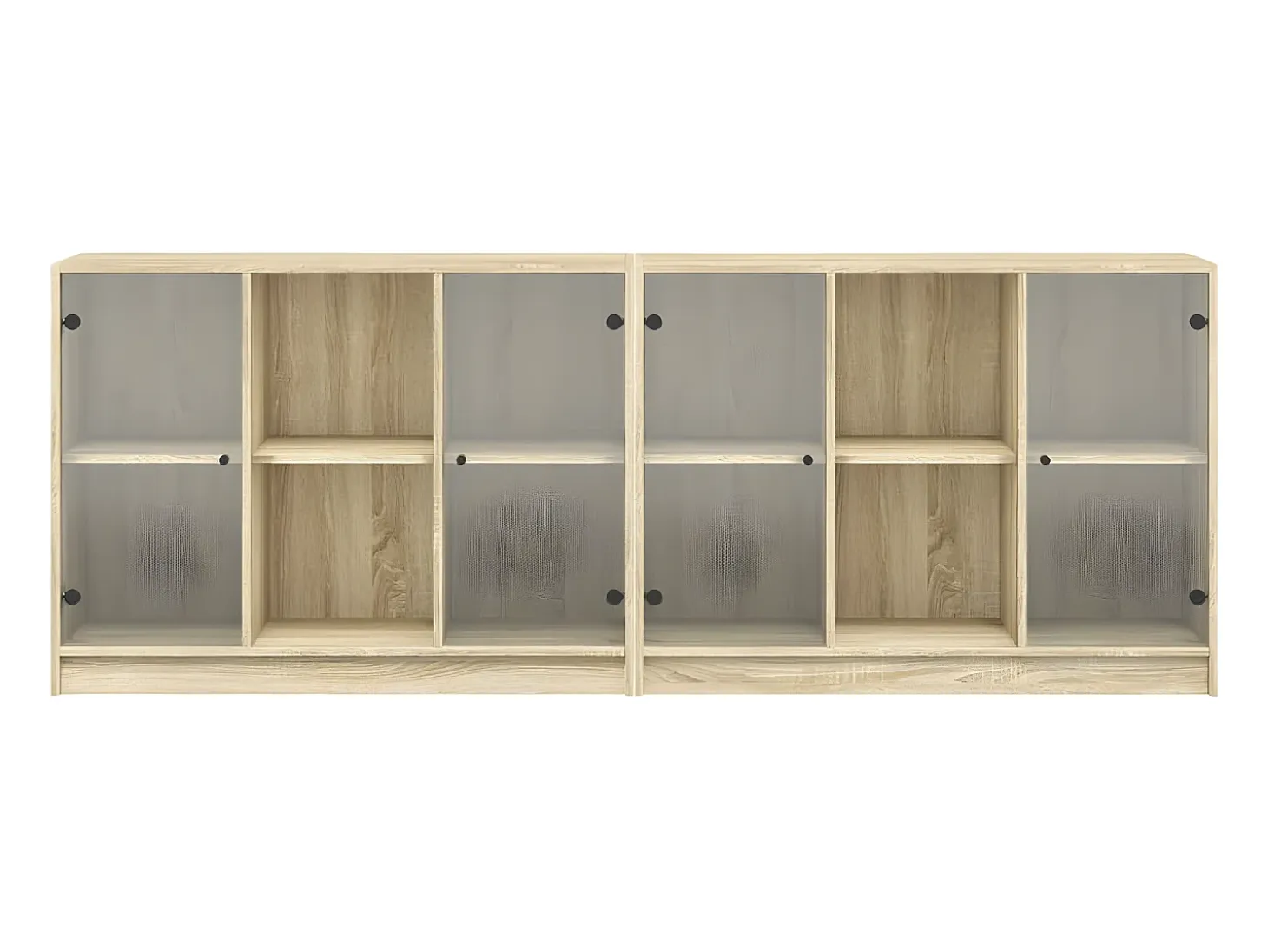 Estantería con puertas madera roble Sonoma 204x37x75 cm