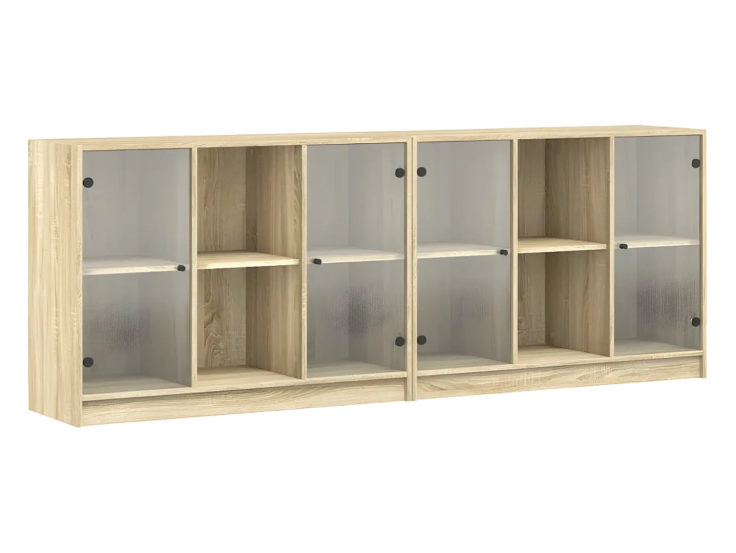 Estantería con puertas madera roble Sonoma 204x37x75 cm