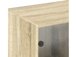 Estantería con puertas madera roble Sonoma 204x37x75 cm