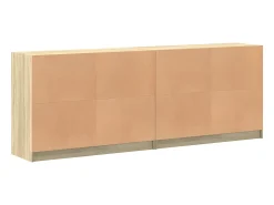 Estantería con puertas madera roble Sonoma 204x37x75 cm