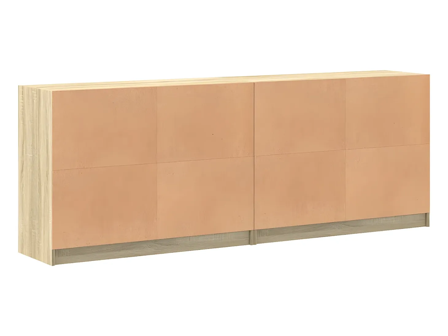Estantería con puertas madera roble Sonoma 204x37x75 cm