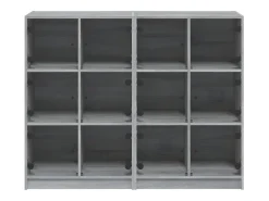 Estantería con puertas madera gris Sonoma 136x37x109 cm