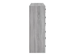 Estantería con puertas madera gris Sonoma 136x37x109 cm